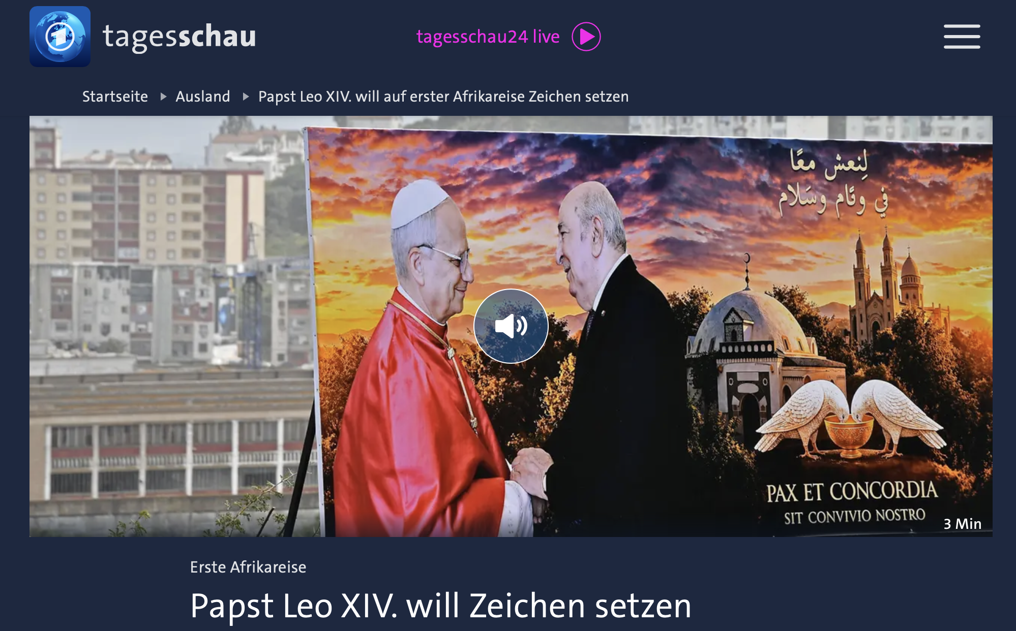 Papst Leo XIV. will auf erster Afrikareise Zeichen setzen